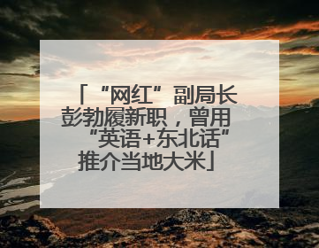 “网红”副局长彭勃履新职，曾用“英语+东北话”推介当地大米