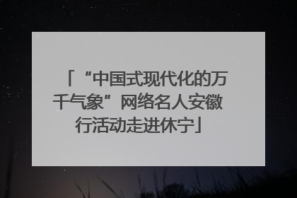 “中国式现代化的万千气象”网络名人安徽行活动走进休宁