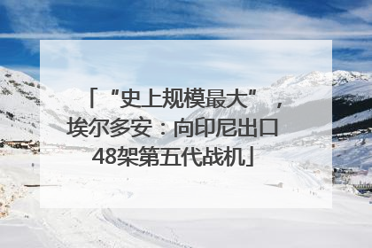 “史上规模最大”，埃尔多安：向印尼出口48架第五代战机