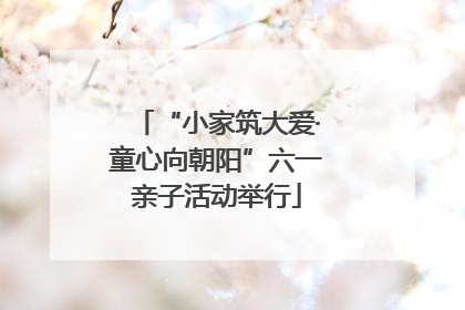 “小家筑大爱·童心向朝阳”六一亲子活动举行