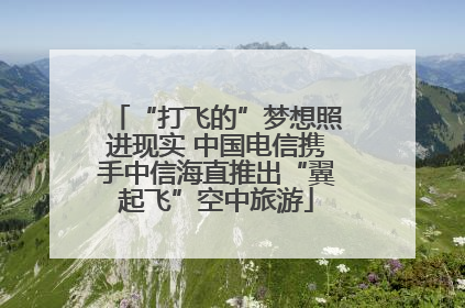 “打飞的”梦想照进现实 中国电信携手中信海直推出“翼起飞”空中旅游