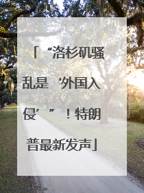 “洛杉矶骚乱是‘外国入侵’”！特朗普最新发声
