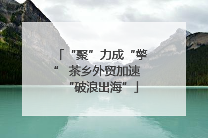 “聚”力成“擎” 茶乡外贸加速“破浪出海”