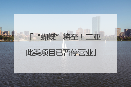 “蝴蝶”将至！三亚此类项目已暂停营业