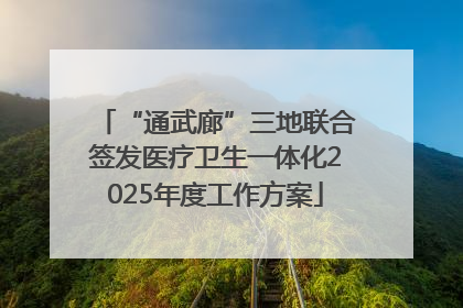 “通武廊”三地联合签发医疗卫生一体化2025年度工作方案