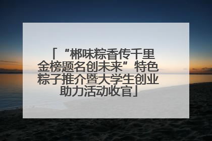 “郴味粽香传千里 金榜题名创未来”特色粽子推介暨大学生创业助力活动收官