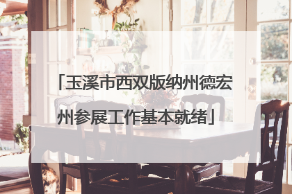 玉溪市西双版纳州德宏州参展工作基本就绪