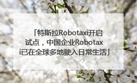 特斯拉Robotaxi开启试点，中国企业Robotaxi已在全球多地驶入日常生活