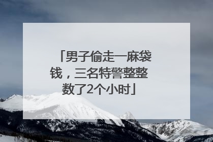 男子偷走一麻袋钱，三名特警整整数了2个小时