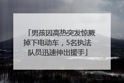 男孩因高热突发惊厥掉下电动车，5名执法队员迅速伸出援手