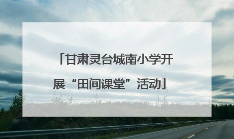 甘肃灵台城南小学开展“田间课堂”活动