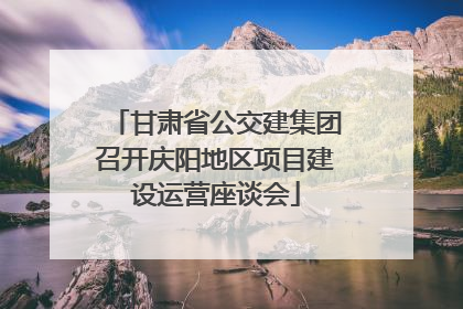 甘肃省公交建集团召开庆阳地区项目建设运营座谈会