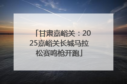 甘肃嘉峪关：2025嘉峪关长城马拉松赛鸣枪开跑