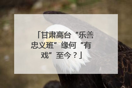 甘肃高台“乐善忠义班”缘何“有戏”至今？