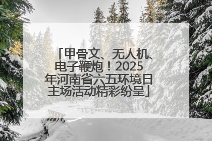 甲骨文、无人机、电子鞭炮！2025年河南省六五环境日主场活动精彩纷呈