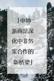 申坤：浙商是深化中非务实合作的新桥梁