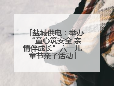 盐城供电：举办“童心筑安全 亲情伴成长”六一儿童节亲子活动