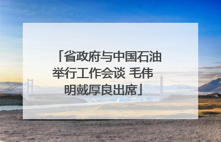 省政府与中国石油举行工作会谈 毛伟明戴厚良出席