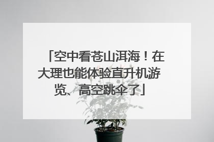 空中看苍山洱海！在大理也能体验直升机游览、高空跳伞了