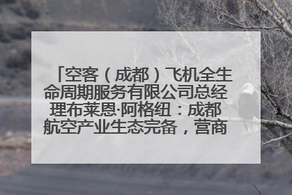 空客（成都）飞机全生命周期服务有限公司总经理布莱恩·阿格纽：成都航空产业生态完备，营商环境优势显著