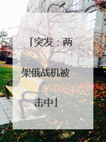 突发：两架俄战机被击中