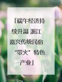 端午经济持续升温 浙江嘉兴传统民俗“带火”特色产业