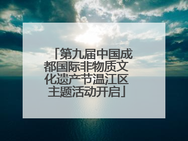 第九届中国成都国际非物质文化遗产节温江区主题活动开启