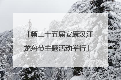 第二十五届安康汉江龙舟节主题活动举行