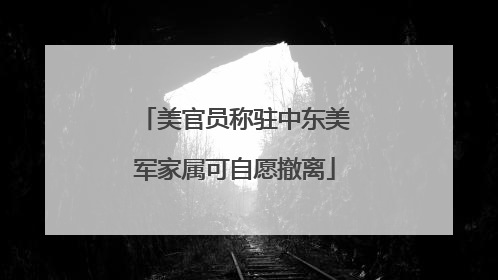 美官员称驻中东美军家属可自愿撤离