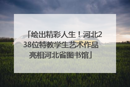 绘出精彩人生！河北238位特教学生艺术作品亮相河北省图书馆