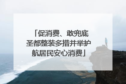 促消费、敢兜底 圣都整装多措并举护航居民安心消费