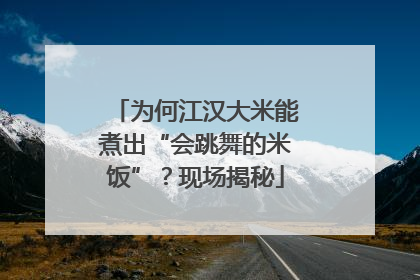 为何江汉大米能煮出“会跳舞的米饭”？现场揭秘