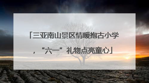 三亚南山景区情暖抱古小学，“六一”礼物点亮童心