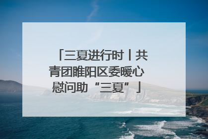 三夏进行时丨共青团睢阳区委暖心慰问助“三夏”
