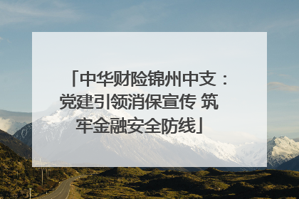 中华财险锦州中支：党建引领消保宣传 筑牢金融安全防线