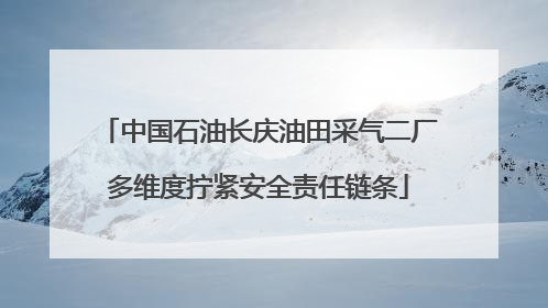 中国石油长庆油田采气二厂多维度拧紧安全责任链条