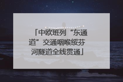 中欧班列“东通道”交通咽喉绥芬河隧道全线贯通