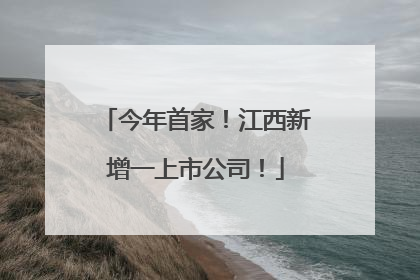 今年首家！江西新增一上市公司！