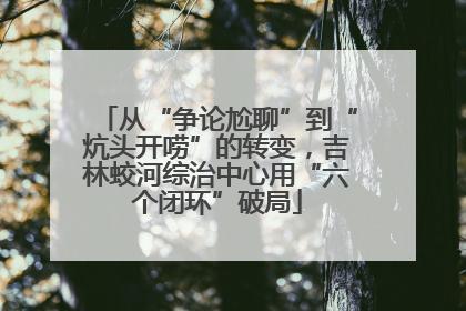 从“争论尬聊”到“炕头开唠”的转变，吉林蛟河综治中心用“六个闭环”破局