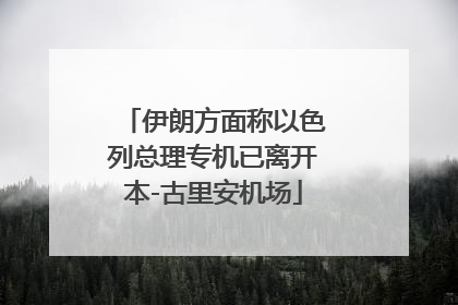 伊朗方面称以色列总理专机已离开本-古里安机场