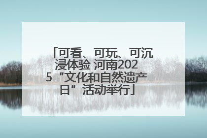 可看、可玩、可沉浸体验 河南2025“文化和自然遗产日”活动举行