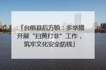 台前县后方镇：多举措开展“扫黄打非”工作，筑牢文化安全防线