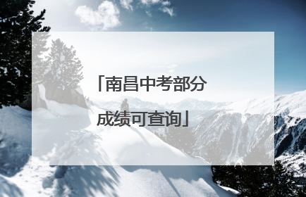 南昌中考部分成绩可查询