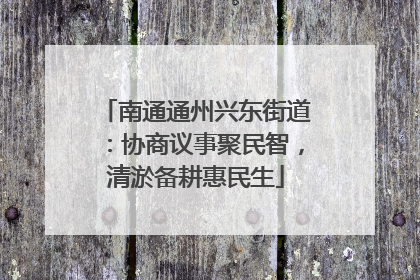南通通州兴东街道：协商议事聚民智，清淤备耕惠民生