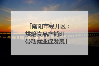 南阳市经开区：烘焙食品产销旺 带动就业促发展