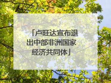 卢旺达宣布退出中部非洲国家经济共同体