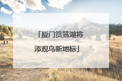 厦门筼筜湖将添观鸟新地标