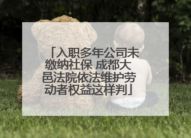 入职多年公司未缴纳社保 成都大邑法院依法维护劳动者权益这样判