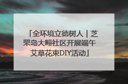 全环境立德树人｜芝罘岛大疃社区开展端午艾草花束DIY活动