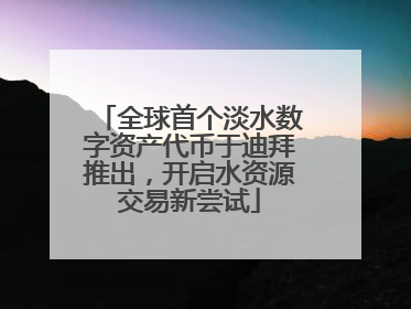 全球首个淡水数字资产代币于迪拜推出，开启水资源交易新尝试